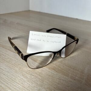 Versace Mod 1233Q Eyeglasses Tortoise Shell Cat Eye Frames 53-17-140